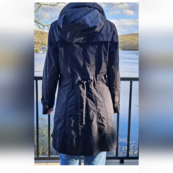Sz L Cole Haan Hooded Trench - Picture 5 of 11